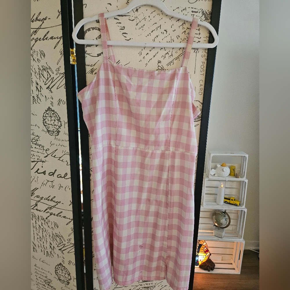 Pink Gingham Women's Dress